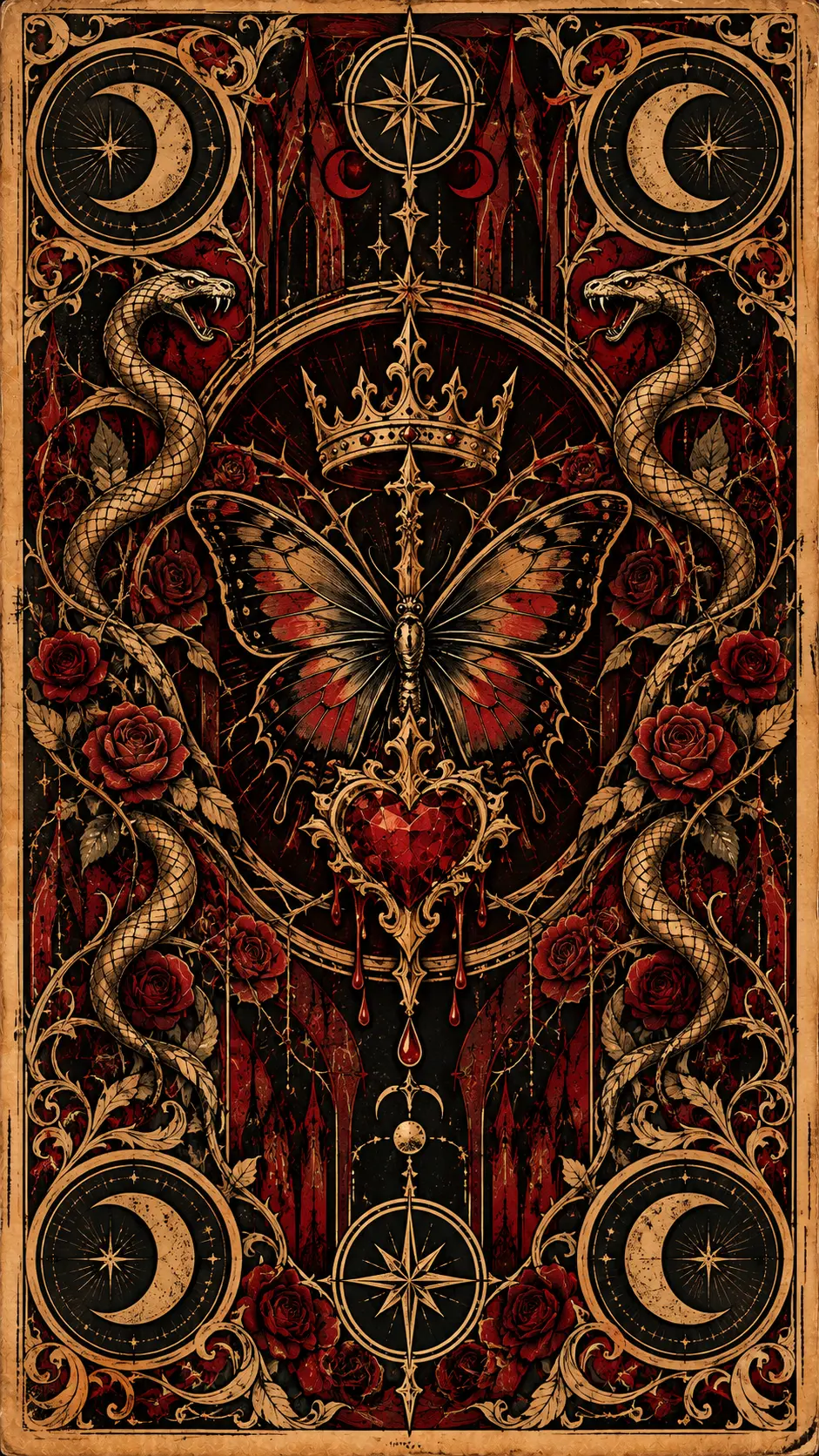 Carta de tarot boca abajo